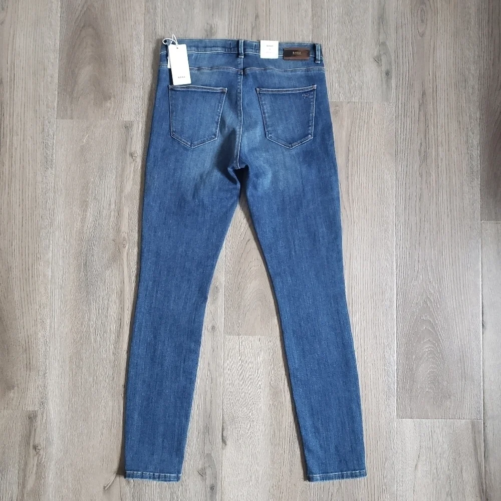 NWT Brax Maya Feel Good Women's Sequins Stripe Skinny Jeans Size 29 Chic - Picture 2 of 13